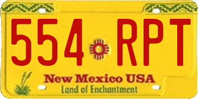 NM license plate 554RPT
