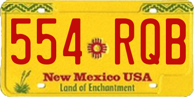 NM license plate 554RQB