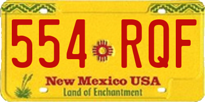 NM license plate 554RQF