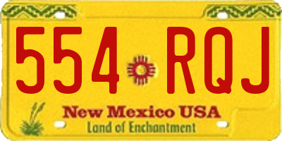 NM license plate 554RQJ