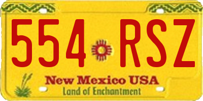 NM license plate 554RSZ