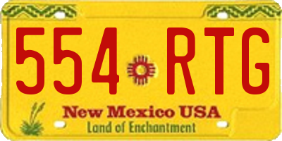 NM license plate 554RTG
