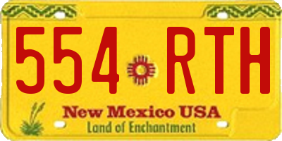 NM license plate 554RTH