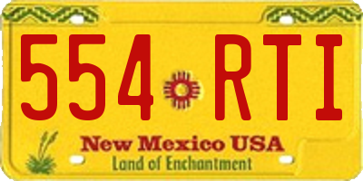 NM license plate 554RTI