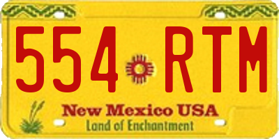 NM license plate 554RTM