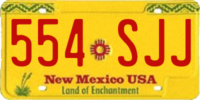NM license plate 554SJJ