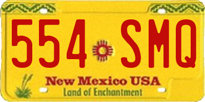 NM license plate 554SMQ
