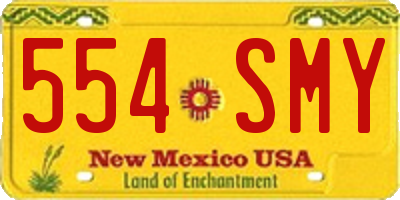 NM license plate 554SMY