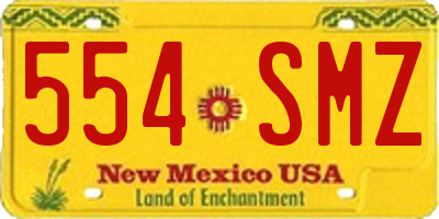 NM license plate 554SMZ