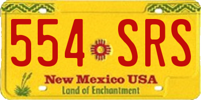 NM license plate 554SRS