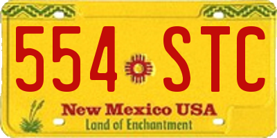 NM license plate 554STC