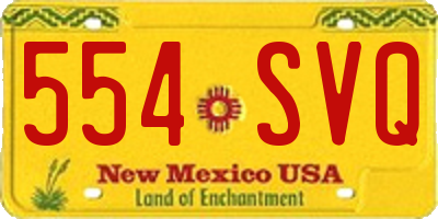 NM license plate 554SVQ
