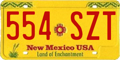 NM license plate 554SZT