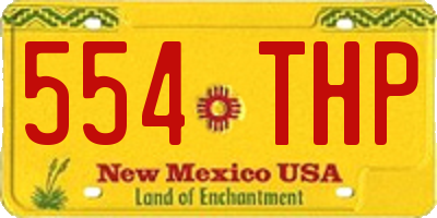 NM license plate 554THP