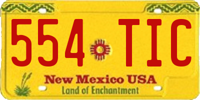 NM license plate 554TIC