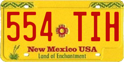 NM license plate 554TIH