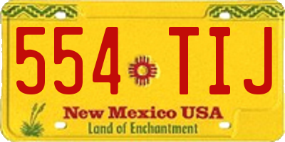 NM license plate 554TIJ