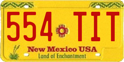 NM license plate 554TIT