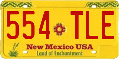 NM license plate 554TLE