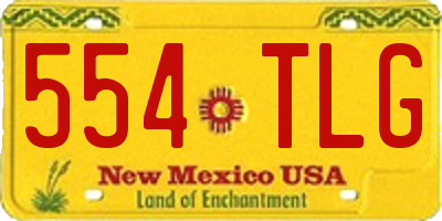 NM license plate 554TLG