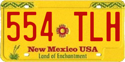 NM license plate 554TLH