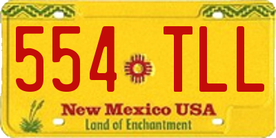 NM license plate 554TLL