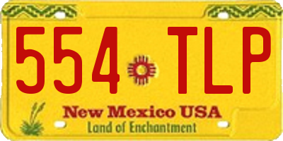 NM license plate 554TLP