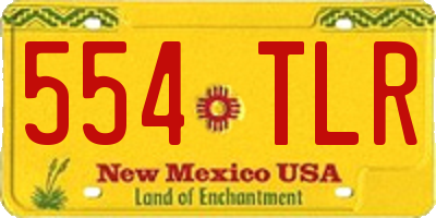 NM license plate 554TLR