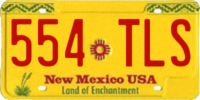 NM license plate 554TLS