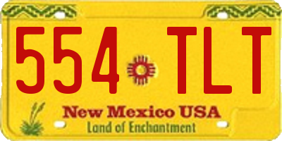 NM license plate 554TLT
