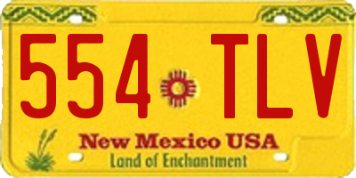 NM license plate 554TLV