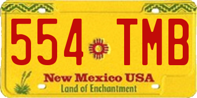 NM license plate 554TMB
