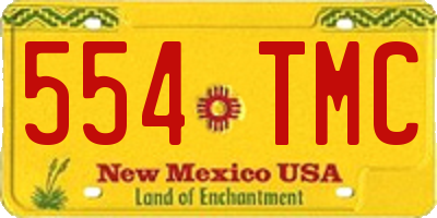 NM license plate 554TMC