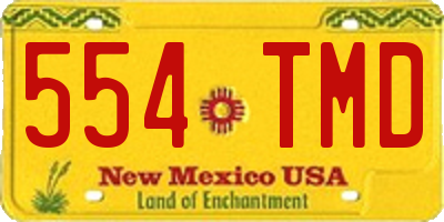 NM license plate 554TMD