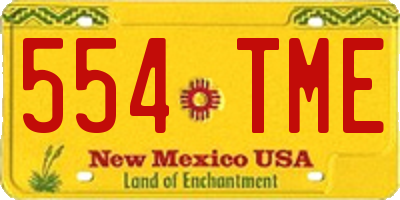 NM license plate 554TME
