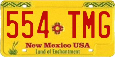 NM license plate 554TMG