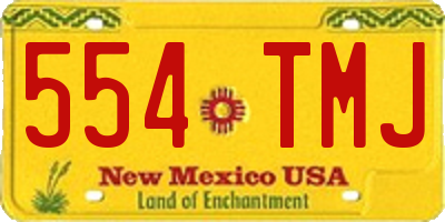 NM license plate 554TMJ