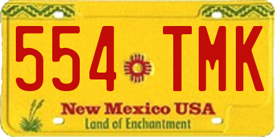 NM license plate 554TMK