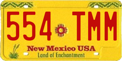 NM license plate 554TMM