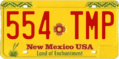 NM license plate 554TMP