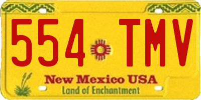 NM license plate 554TMV