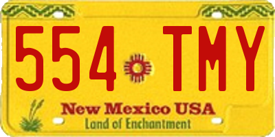 NM license plate 554TMY