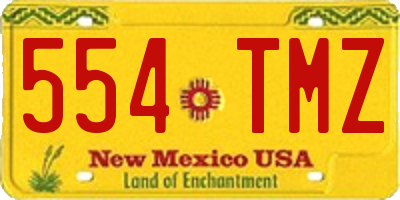 NM license plate 554TMZ