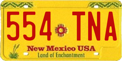 NM license plate 554TNA