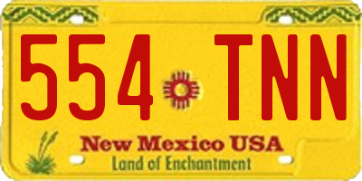 NM license plate 554TNN