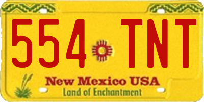 NM license plate 554TNT