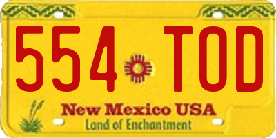 NM license plate 554TOD