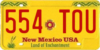 NM license plate 554TOU