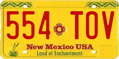 NM license plate 554TOV