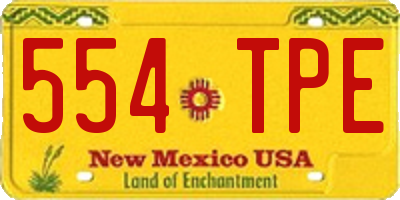 NM license plate 554TPE